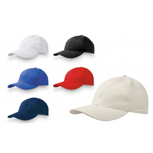 022555 Καπέλο αμερικάνικο εξάφυλλο με Velcro μονόχρωμο