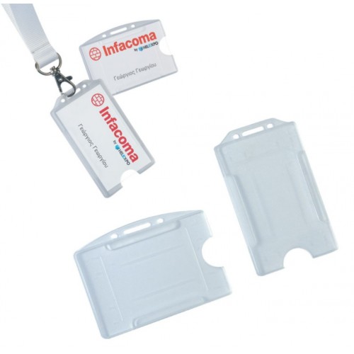 021511 Θήκη καρτών συνεδρίων πλαστική σκληρή