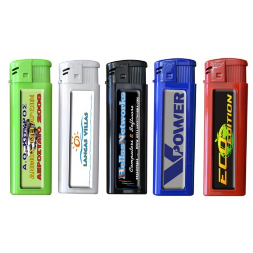 Αναπτήρας ηλεκτρονικός με τετράχρωμη εκτύπωση και σμάλτο